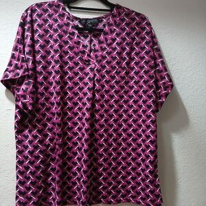 fred david size Xl Pink Patterned top